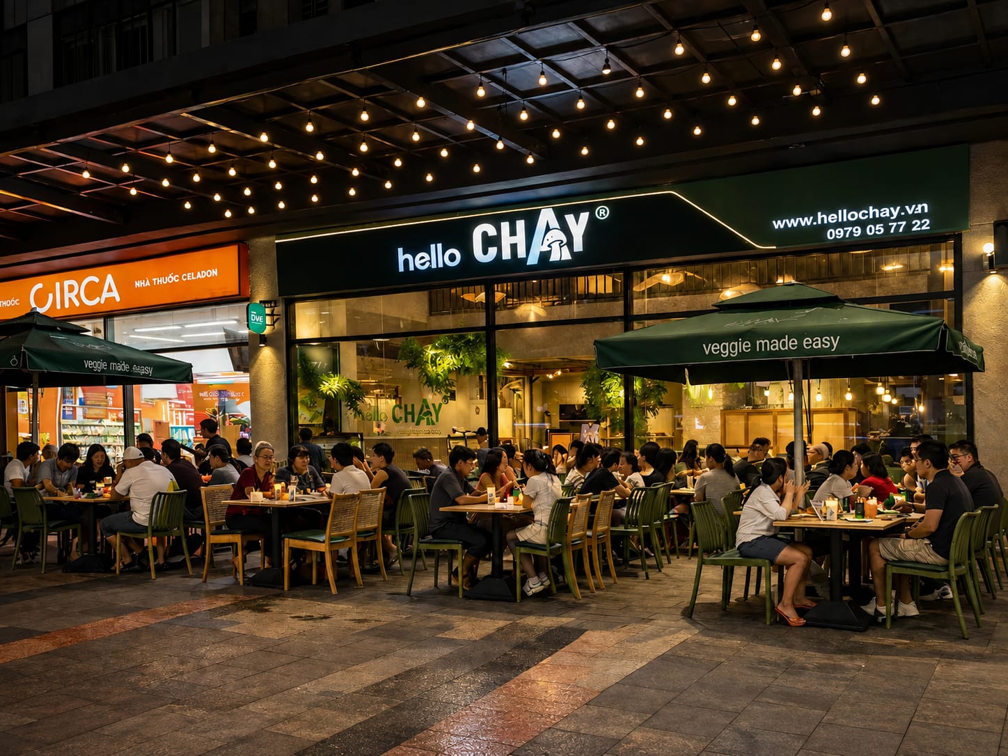 Không gian nhà hàng Hello Chay