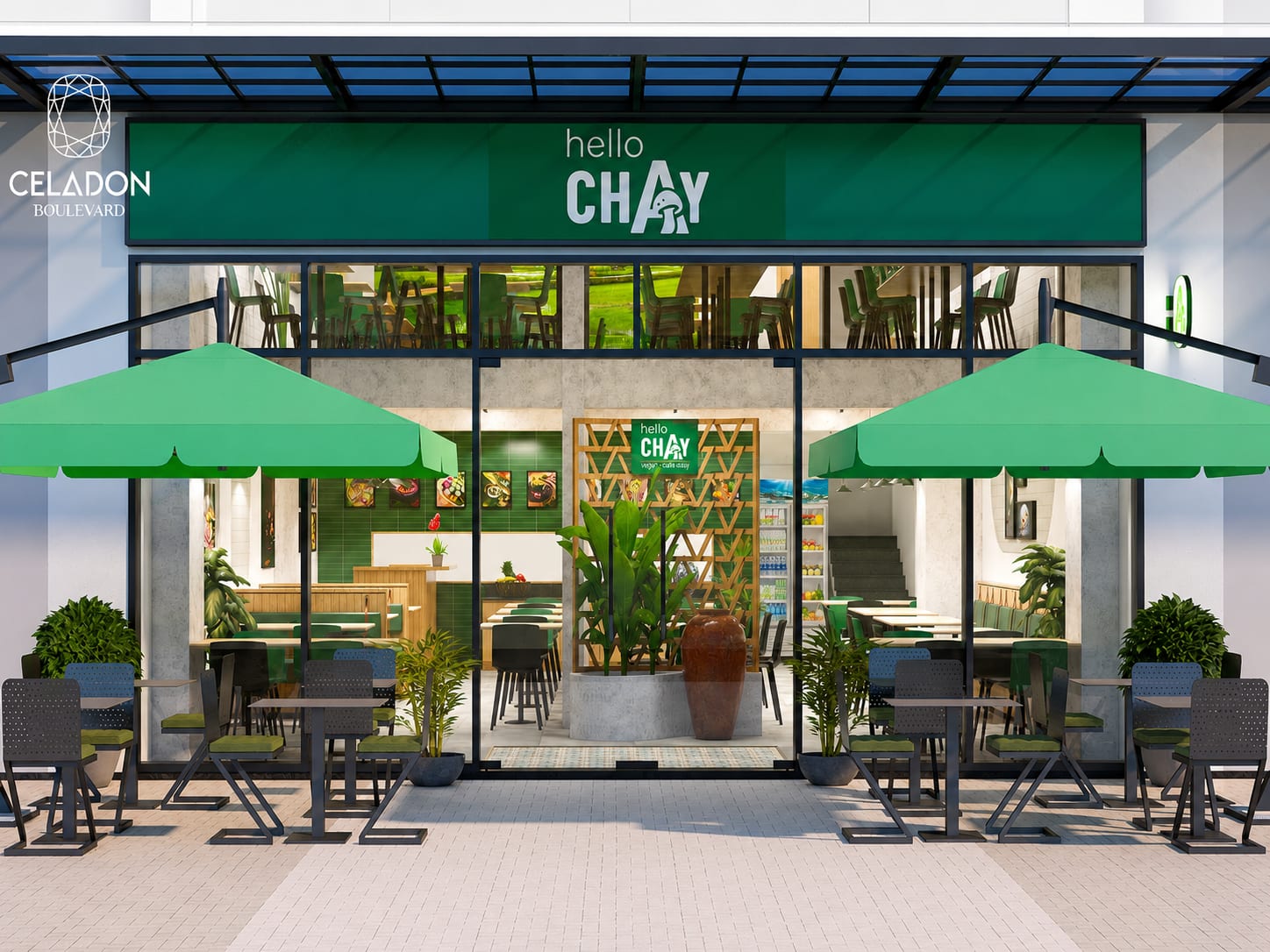 Sân vườn xanh tươi